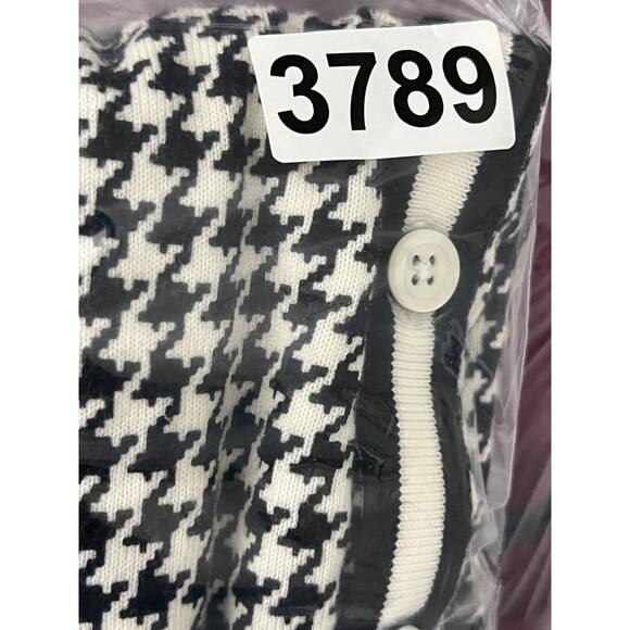 Talbots Cardigan Sweater Womens 1X Black White Houndstooth Button Front  Light - Picture 11 of 11